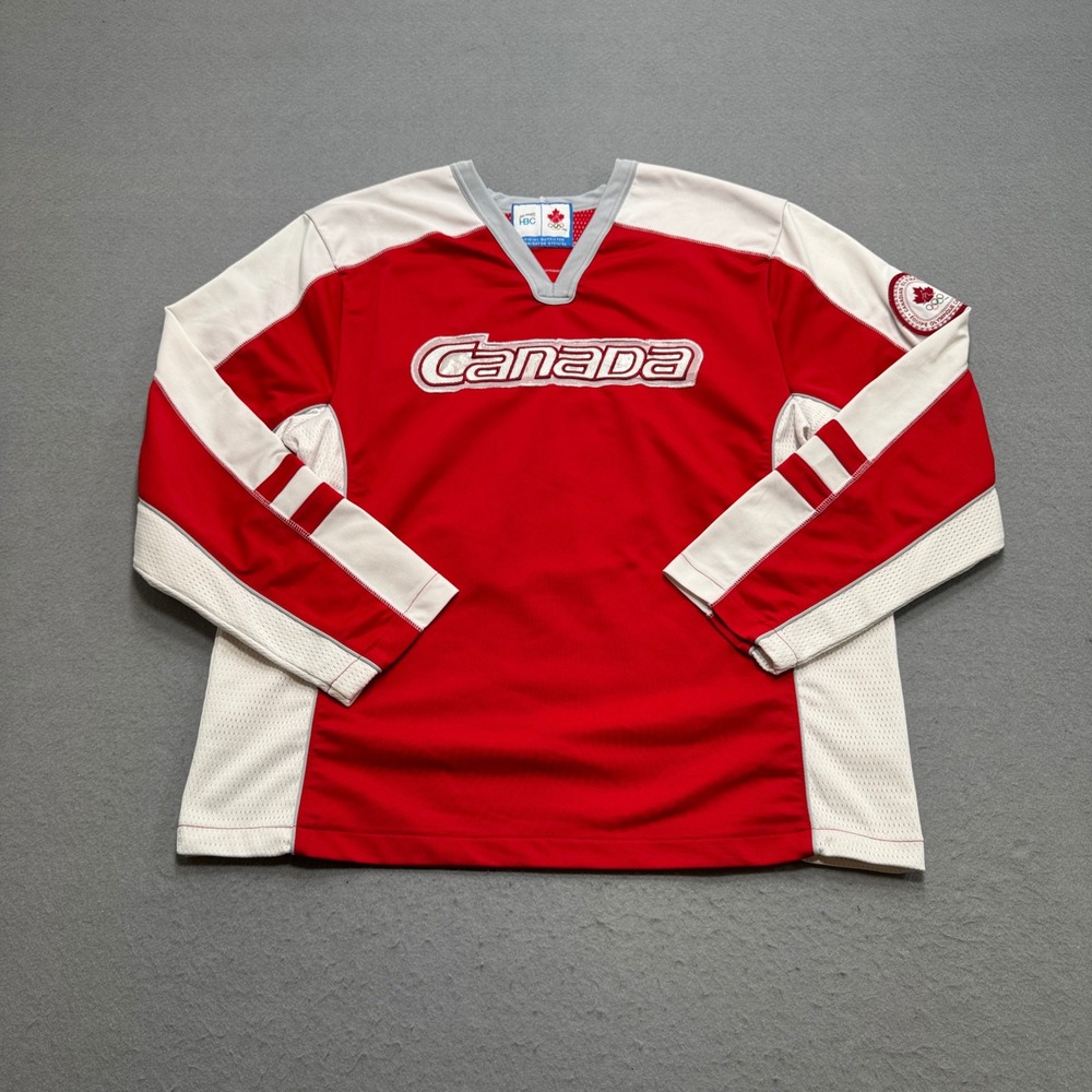 Team Canada 2010 Olympic Jersey Mens Large Red HBC Vancouver Winter Games Hockey